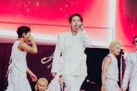ロンドンで開催された「アメリカン・エキスプレス・プレゼンツ BSTハイド・パーク」に出演したATEEZ＝2026年6月28日ⓒFamous／ABACA／共同通信イメージズ