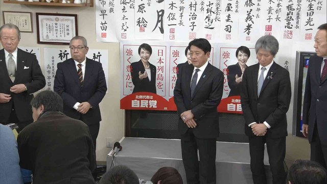 比例当選の平井卓也さん（自民・前）　9日