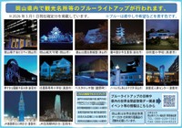 ブルーライトアップが行われる岡山県内の施設