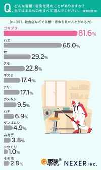 飲食店で見た害獣・害虫（提供画像）