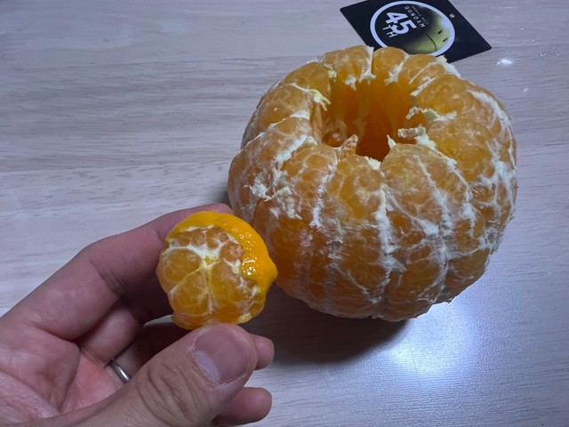 皮をむいて…（画像提供：りんご殿下さん）