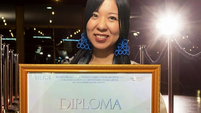 岡山市出身のピアニスト山地真美さん　セルビアの国際音楽コンクールで第1位に