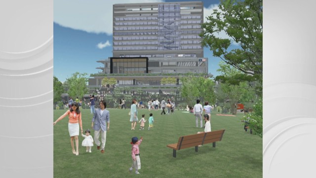 岡山新庁舎周辺　新たな完成イメージ