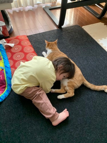 おにいちゃんにぎゅー（高橋さん提供）