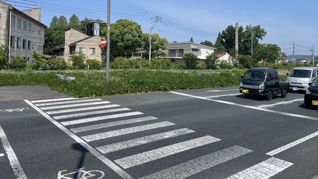 事故があった国道　岡山・北区平田