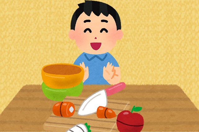 3歳半の息子におままごとを誘われて…（いらすとや）