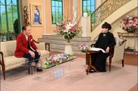 「徹子の部屋」　黒柳徹子（右）、ヨネスケ＝テレビ朝日提供