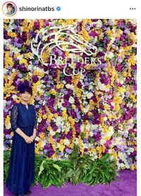 篠原梨菜アナウンサーのインスタグラム＠shinorinatbsより