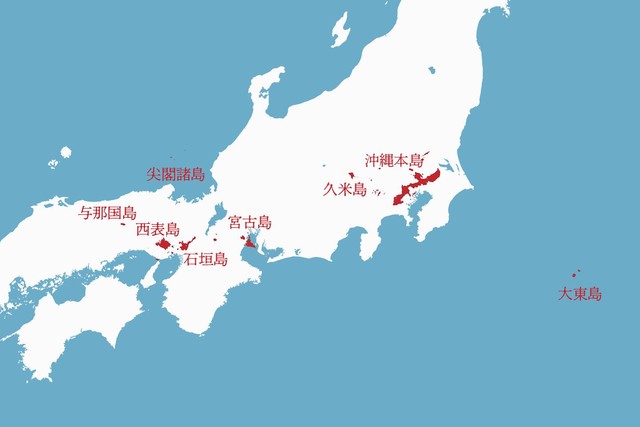 本州に沖縄を当てはめると…（Atsushiさん提供）