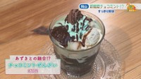 あずきとの融合！？チョコミントぜんざい　870円