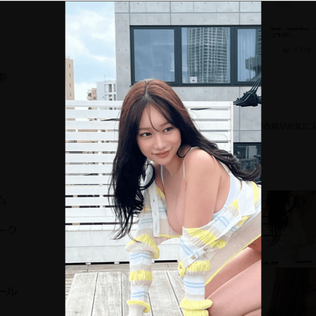 「FLASH」（26年5月12日発売号）に登場した青井春のオフショット　本人のX（@harujjang26）より