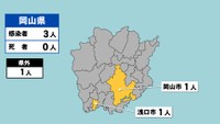 【岡山県の新型コロナ感染状況　7月6日】「黄」は1～9人の感染者が確認された市と町