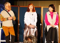 銀河連邦警察、地球チームでトークを繰り広げた（左から）鈴木正幸、名代杏子、立花愛子＝都内