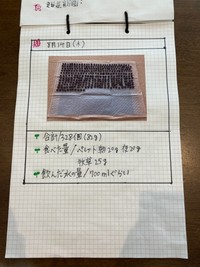 調査初回、うんちの量は予想を上回る328個！（親御さん提供）