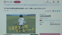 クラウドファンディングのWEBサイト