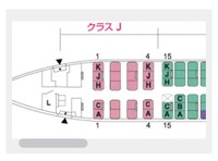 本来15Cとなるべき席に×が（JALホームページから引用）