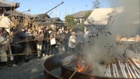 1年の無病息災を祈ってお札やしめ縄を燃やす「どんど祭」　岡山市