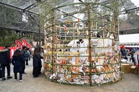 古い神札やお守りなどが、節分当日祭に焼かれる「火炉祭（かろさい）」も幻想的です（２０２５年２月１日撮影）