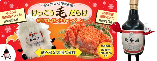 毛だらけのビンくん「毛ビン」、または「毛ガニ」どっちを選ぶ？（応募は締めきっています）