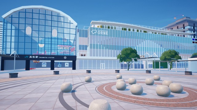 サンポート高松が人気ゲーム「フォートナイト」の世界に　3Dデータを活用して再現　香川河川国道事務所