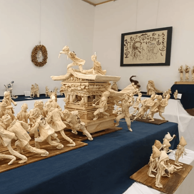 大作！トウモロコシの皮で再現された「だんじり」画像提供：木村拓子のとうもろこし人形