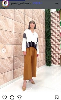 大島由香里アナのインスタグラム＠yukari__oshimaより