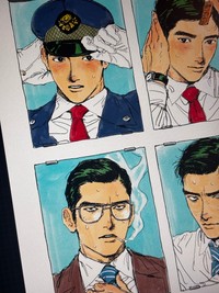 現在の劇画タッチのイラスト／明星（@myojo_0120）さん提供