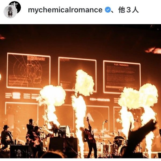 マイ・ケミカル・ロマンスのインスタグラム＠mychemicalromanceより