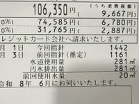 10万以上になった水道料金の請求書 ※三輪主恭（みわつぁん）さん提供