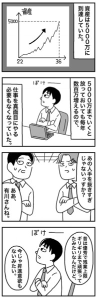 【漫画】『1億円を貯めてFIREを目指した男の人生』44（ホンダアオイさん提供）