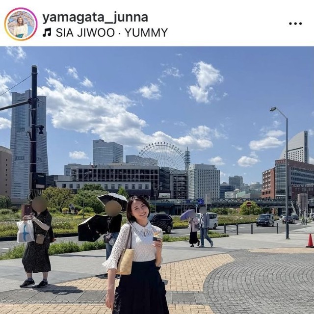 山形純菜アナウンサーのインスタグラム＠yamagata_junnaより