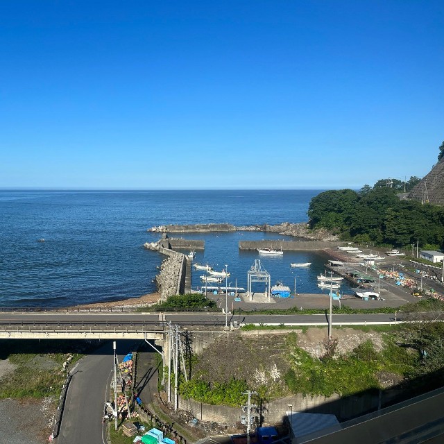 「一見普通の漁港に見えますが、全部津波に飲まれてしまった場所です（震災前は家とかもいっぱいあったとか…）」（提供：しんうらさん）