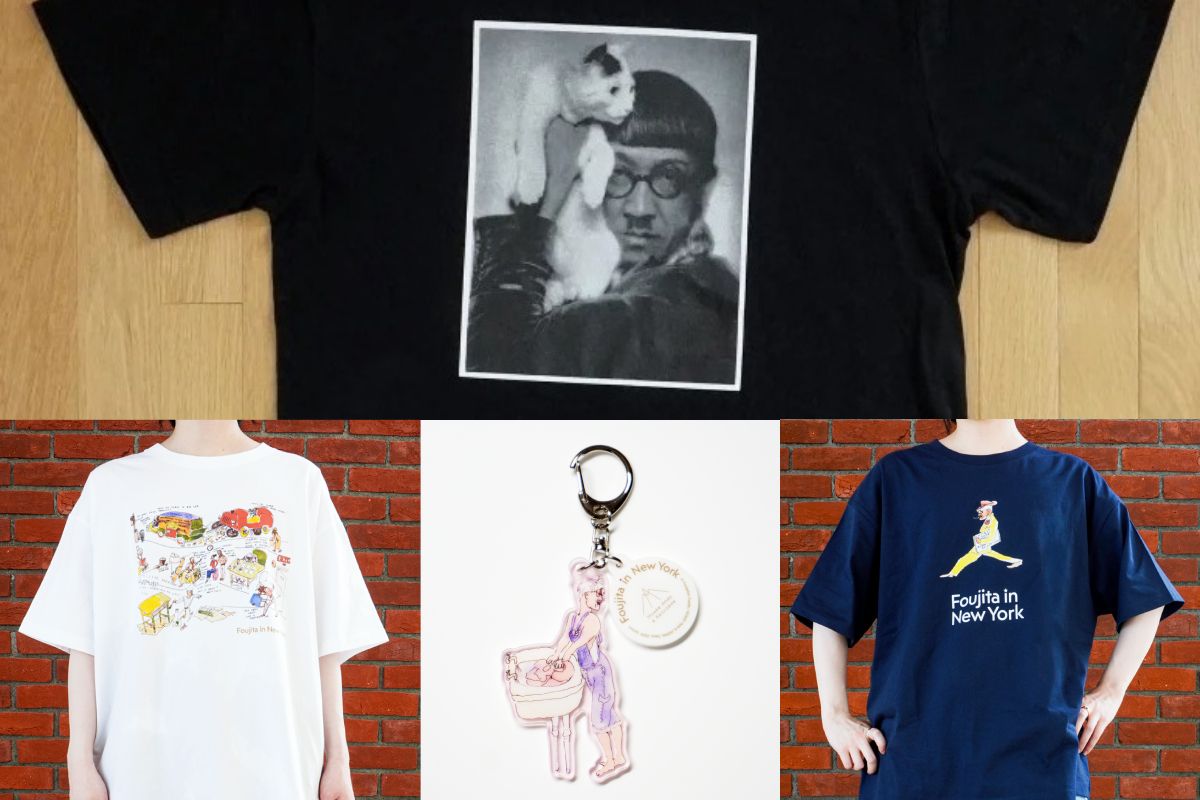 品切れ続出の「フジタTシャツ」に新作！ 藤田嗣治が描いた“歩くフジタ