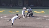 岡山学芸館／池本選手　逆転打