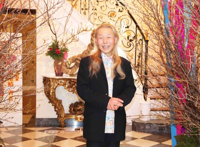 假屋崎省吾自邸の桜は、すでにつぼみが膨らんでいた