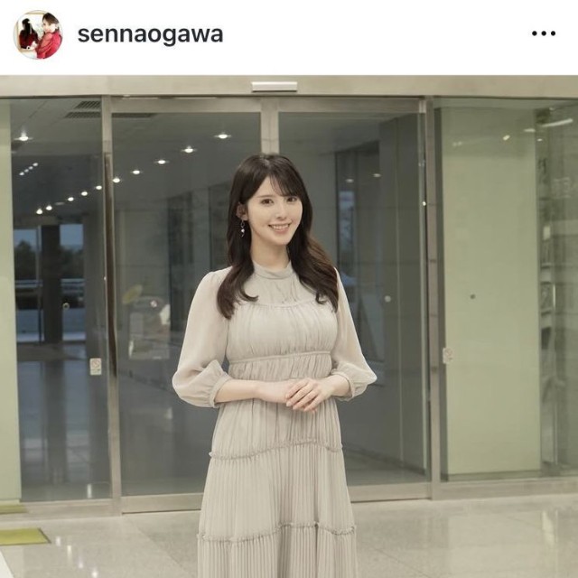 小川千奈キャスターのインスタグラム＠sennaogawaより