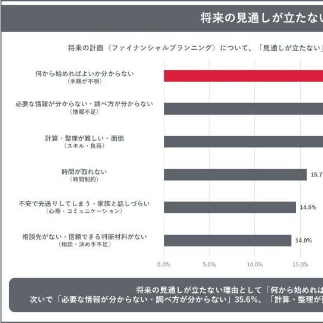 将来の見通しが立たない理由（出典：トーシンパートナーズ調べ）