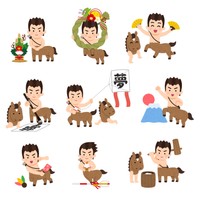 いらすとや「ケンタウロスのイラスト（干支）まとめ」（いらすとや公式Xから）