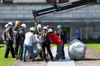 アムステルダム国立美術館の「李禹煥（リウファン）展」の準備の様子