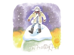 雪中行軍の帰宅、まぶたに　青来有一