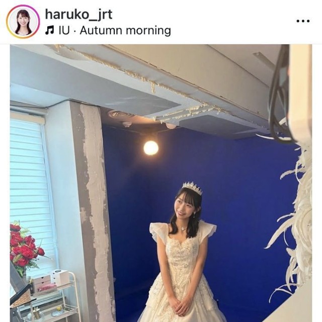 豊成春子アナウンサーのインスタグラム＠haruko_jrtより