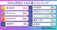 SNSが得意そうな芸能人ランキング