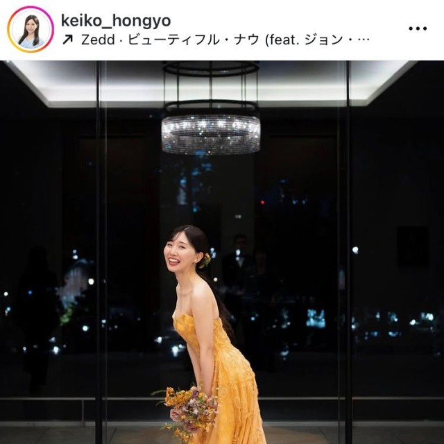 本行慶子アナのインスタグラム＠keiko_hongyoより