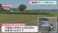 住宅敷地や小学校近くでクマの目撃が相次ぐ　宮城・美里町