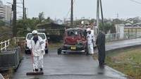 列車と接触した軽自動車