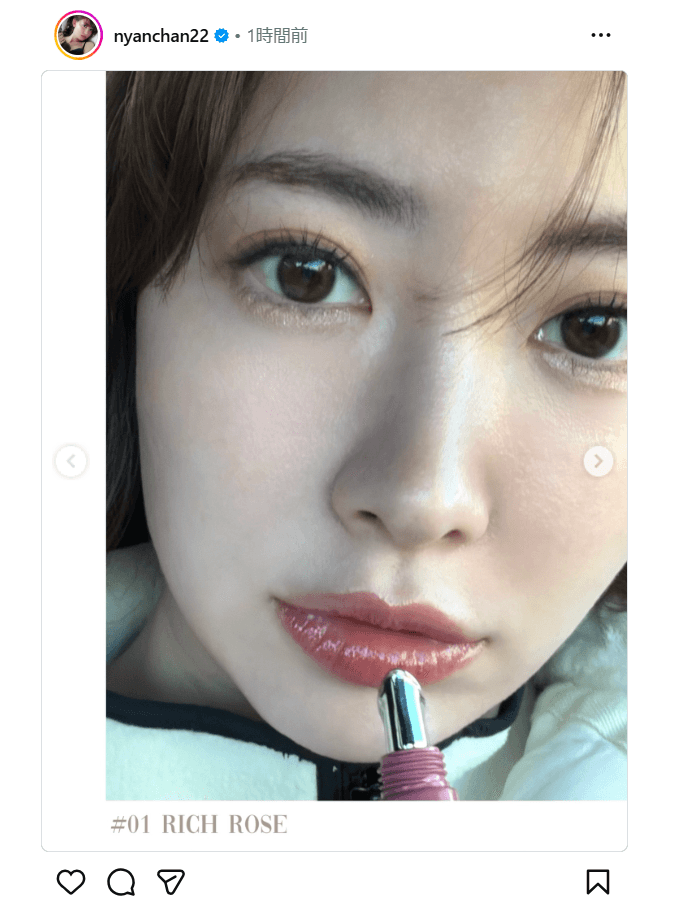 小嶋陽菜のインスタグラム（＠nyanchan22）より