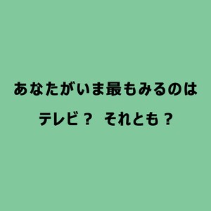 ライフスタイル世論調査あなたがいま最もみるのは？