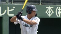 先制打の岡山学芸館／森選手