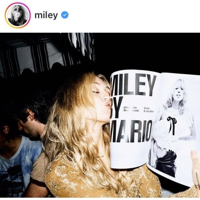 マイリー・サイラスのインスタグラム＠mileyより