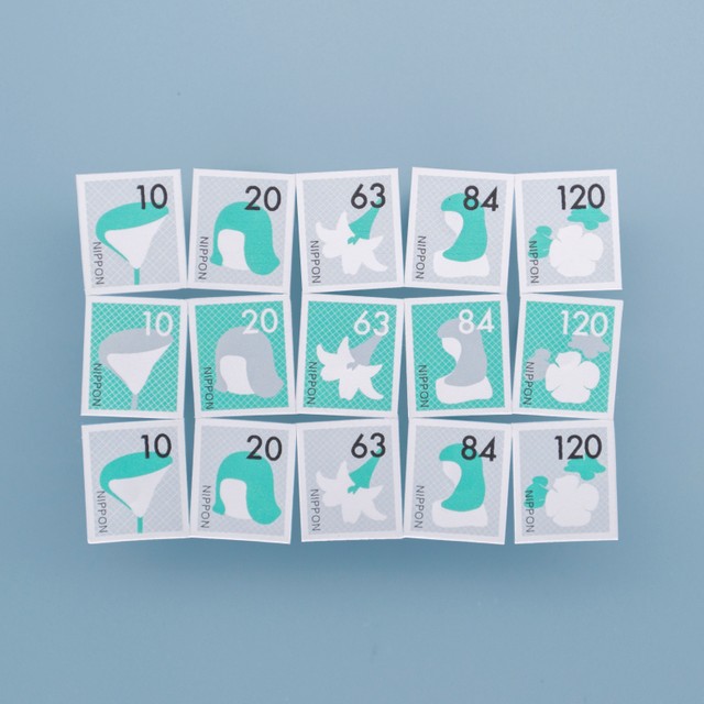 「点で繋がる切手」（辻尾一平さんTwitterより）